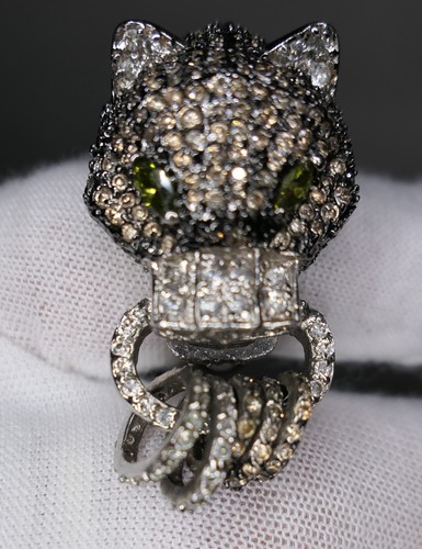 Anello pantera noir ottone - noir,