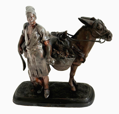 Antica scultura bronzo fuso - scultura,