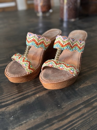 Sandali donna zeppa - , tessuto