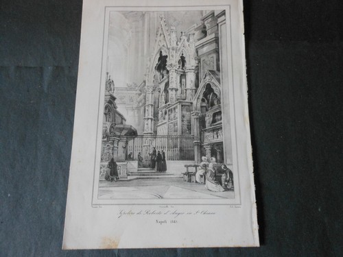 1845 litografia santa chiara - 1845,