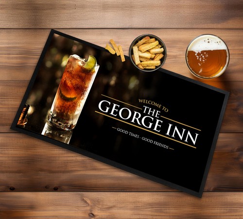 Personalised bar mat with - personalised,