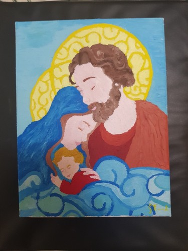 Quadro olio tela - su, natività