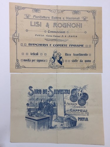 Antiche ricevute pavia 1912 - antiche, ricevute,
