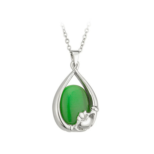 Elegant green cat eye oval - cat,