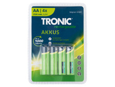 Tronic Batterie Ricaricabili AA 4 Pezzi 2500 mAh fino a 1000 cicli di Ricarica