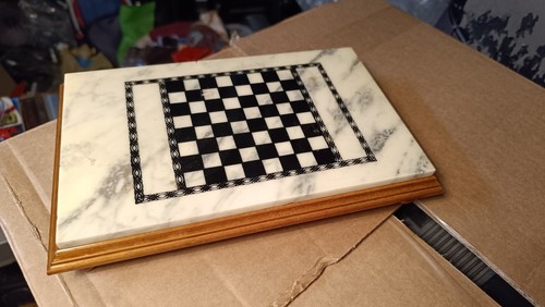 Scacchiera marmo vintage - scacchiera,