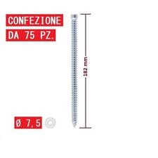 Viti per telaio Testa Cilindrica Finestre Balconi Serramenti 7,5x182mm - 75 pz