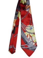 LEONARD PARIS  FLORAL SILK TIE
