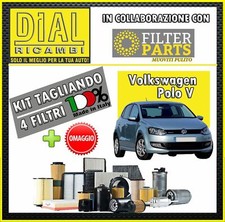 Kit Tagliando 4 Filtri VOLKSWAGEN POLO 1.6 TDI CAYB  66 KW  90 PS HP + OMAGGIO
