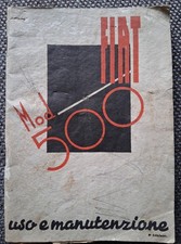 Fiat 500 Balilla Libretto Uso E Manutenzione Vettura Auto Macchina 