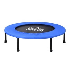 HOMCOM Trampolino Elastico con 30 Molle in Acciaio Plastica e PP Nero e Blu