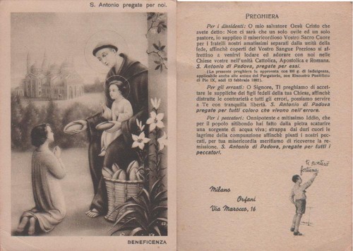 Cartolina antonio pregate - s.,