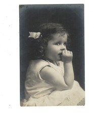 SA2633 LOVELY VICTORIAN TODDLER  WITH HER  THUMB IN HER MOUTH RPPC 