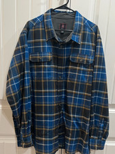 Uomo Taglia 3XL Blu Plaid