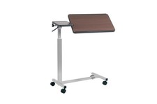 Tavolino da letto in Acciaio su ruote sollevamento automatico Due piani