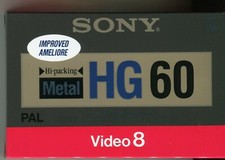 VIDEO 8/ Video cassetta TELECAMERA Sony 8 PAL HG60 Metal