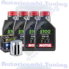 Kit Tagliando Olio Motul 5100 10W40 Per Harley Davidson FXDF Dyna Fat Bob 2009