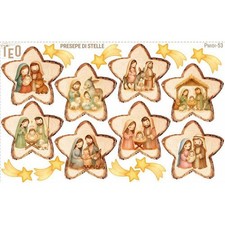 Pannolenci stampato Presepe di Stelle cucito creativo decorazioni natalizie