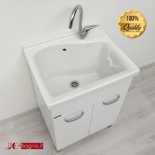 Lavatoio con Mobile 60x60 cm con Vasca in ceramica Lago Dolomite