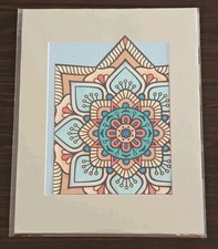 Handcolored Square Mandala