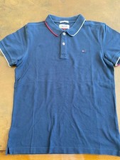 TOMMY HILFIGER DENIM +++ POLO +++TAGLIA S +++BLU++ ORIGINALE 100%+++STREET WEAR