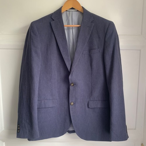 Blazer maine lino gessato uomo - blazer,