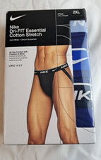 Nike Dri-FIT Essential Cotone Elasticizzato Jock Strap Confezione da 3 Taglia 2XL 