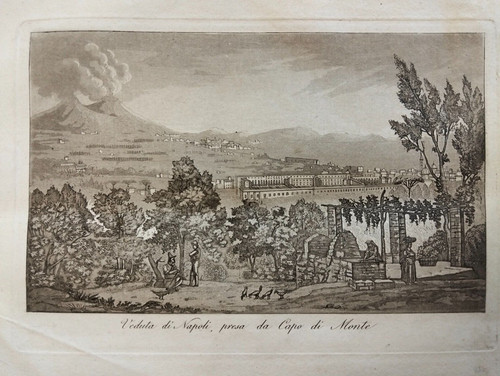1833 acquatinta gandini veduta - gandini,