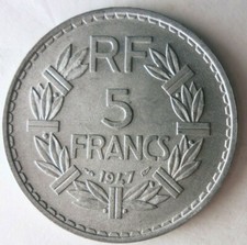 1947 FRANCIA 5 FRANCHI - AU -
