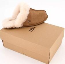Scarpe ciabatte donna nuove 100% marca UGG marrone castagno Scuffette II 1106872