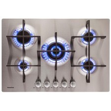 ** EXPO Piano cottura a gas 5 fuochi 75cm Inox Luxury