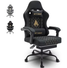 Sedia Gaming Symino Racing Ergonomica Poggiapiedi Carico 200Kg Ufficio Stanzetta
