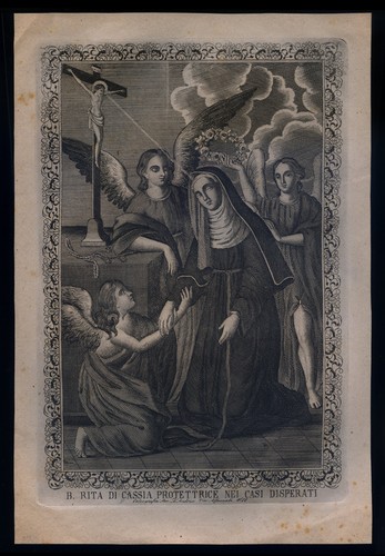 Santino stampa popolare 1800 - stampa,