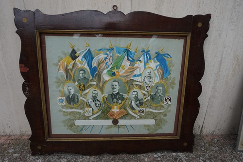 Quadro litografia stampa ww1 - quadro,