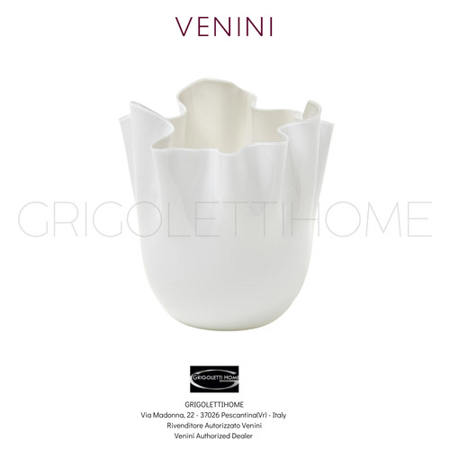 Venini vaso fazzoletto snow - -,