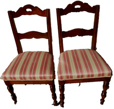 SEDIA COPPIA DI SEDIE LUIGI FILIPPO NOCE 1840/60 ITALIA RESTAURATE