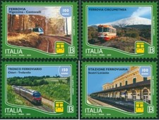 Italia 2024 Treni,Anniversari Ferrovie Italiane,Locomotive,Trasporti,4v MNH