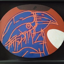 Concetto Pozzati Olio Su Tela