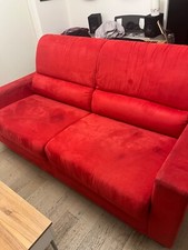 Divano letto Divani e Artigiani rosso 2 posti usato. 196 cm