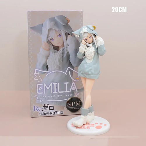 Emilia figure zero - re:zero, fluffy