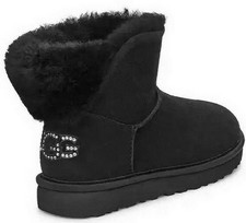 UGG CLASSIC MINI BLING NERO