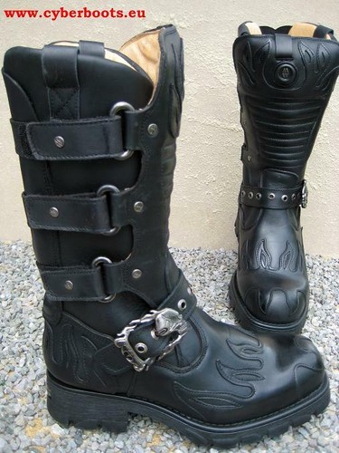 New rock gothic biker boots - gothic,