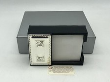 Porta Bigliettini Di Carta In Argento Set Da Scrivania / Vintage Usata Anni 90’