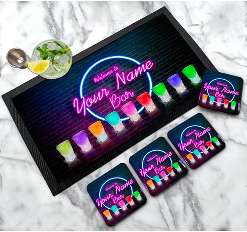 Personalised cocktail bar - personalised, mat