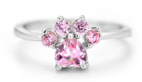 Anello zampa gatto acciaio - zampa,