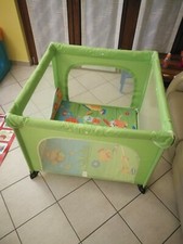 Box Chicco open country colore verde usato con sacco per trasporto e 4 anelli