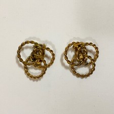 Orecchini Ear cuff Senza Buco Colore Oro Stile Intrecciato Glam Boho Preppy Chic
