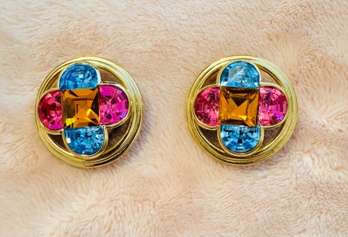 Rari orecchini clip strass