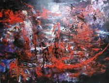 "Molti" originali esterni acrilico su tela lavoro astratto