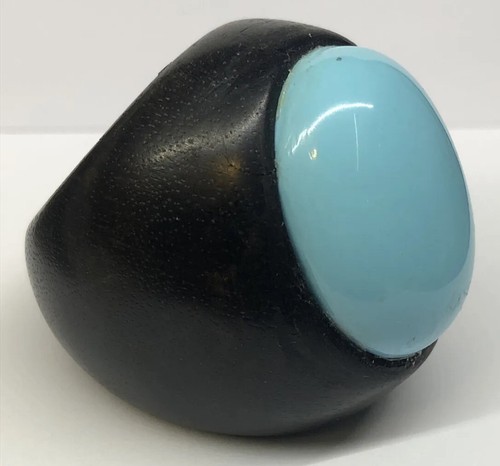Anello maxi ebano pasta - anello,